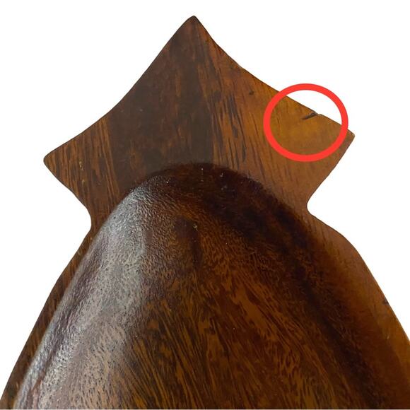 2 Wooden Bowls Pineapple Shape Philippines Hand Carved Folk Art Dining MCM VTG - Picture 11 of 15